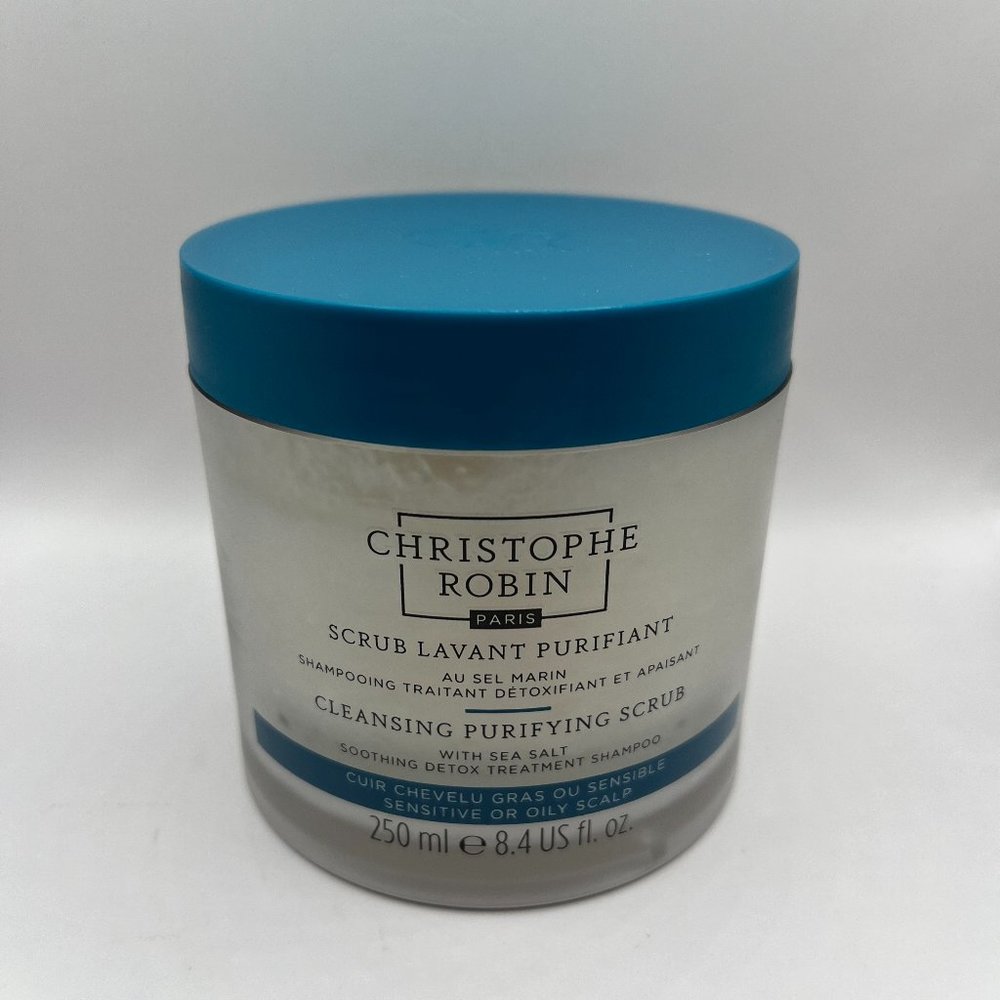 Christophe Robin Cleansing Purifying Scalp Scrub with Sea Salt 8.4 oz - New